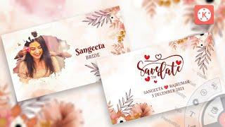 How to make Floral wedding invitation video | wedding invitation video editing tutorial in Hindi