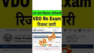 UP VDO Re Exam Result 2024 Kaise Dekhe | How to Check UPSSSC VDO Re Exam Result 2024 | UPSSSC VDO