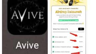 AVIVE NETWORK New BIG UPDATE AVIVE Mining is Now Active in App   mining ya AVIVE  Network yagarutse