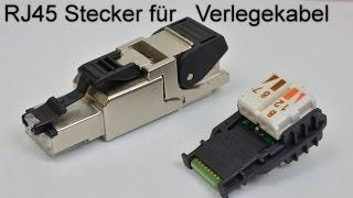 RJ45 Stecker auf Verlegekabel crimpen / aufbringen (RJ-45 Netzwerkstecker aufbringen)