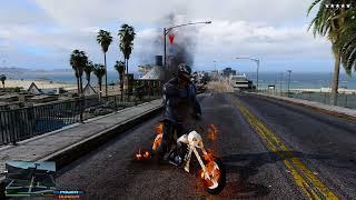 Ghost Rider script mod mixed with Venom script mod in GTA 5