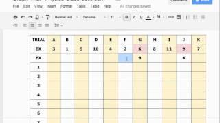 Google Docs Cell Color Change