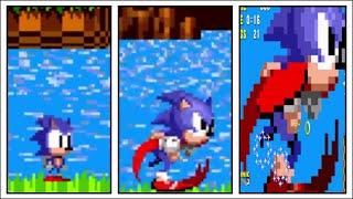 Baby Sonic- Adult Sonic- Giant Sonic