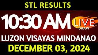 Stl Result Today 10:30 am draw December 03, 2024 Tuesday Luzon Visayas and Mindanao Area LIVE