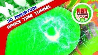 Animated Background Space Time Tunnel - Footage PixelBoom CG