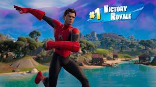 TOM HOLLAND/SPIDERMAN NO WAY HOME SKIN GAMEPLAY - Solo Victory Royale (Fortnite Chapter 3 PS5)