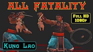 All of Kung Lao's Fatality Attack - Mortal Kombat Shaolin Monks Kung Lao Fatality Full HD 1080p