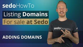 How To List A Domain For Sale at Sedo
