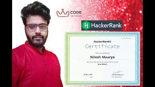 Java (Basic) Certification | Hackerrank Certifications | CODE WITH NM