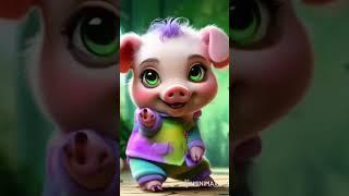 Cute pig dances #dancinganimals #cute pig #funnypig