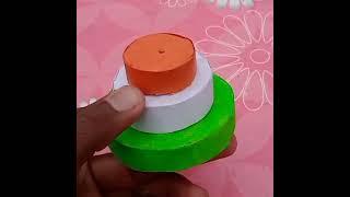 How to make Indian Flag with paper/Republic Day Special Craft/DIY Paper Flag #short