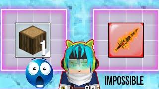 1 WOOD TO RARE IMPOSSIBLE CHALLENGE I met E-girl and Skyking No to Dup Skyblock BlockmanGo