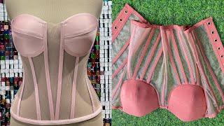 How to SEW a Dartless Transparent Cupped Corset