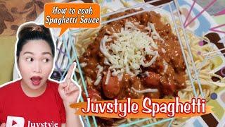 HOW TO COOK JUVSTYLE SPAGHETTI SAUCE | FILIPINO STYLE SPAGHETTI | TAGALOG