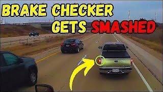 A Day in The Life of an American Truck Driver - Road Rage, Brake Check, Car Crash, Instant Karma USA