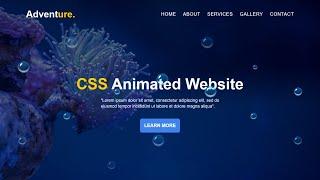 How To Make Animated Website Design Using HTML And CSS | Website Header Design