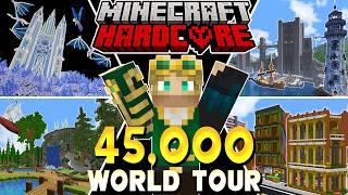 RECORD-BREAKING 45,000 Day HARDCORE Minecraft WORLD TOUR