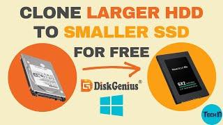 [How to] Clone HDD to SSD for free | Larger HDD to Smaller SSD | Windows 10 | DiskGenius (2022)