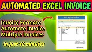 How to create an automated excel invoice | invoice format | Using Formulas and Macro