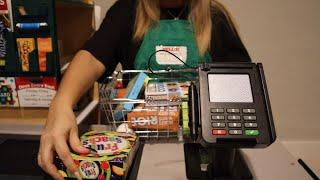 ASMR Grocery Check Out Girl Roleplay | Soft Spoken, Relaxing Wooden Toy Sounds & Much More‍️