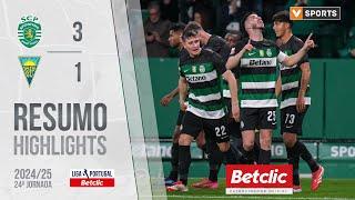 Resumo: Sporting 3-1 Estoril (Liga 24/25 #24)