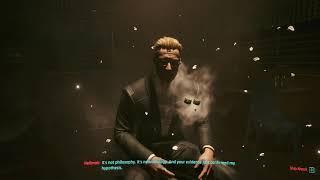 Cyberpunk 2077 Hellman Dialogue Funny Glitch, Appearently Hellman is invincible