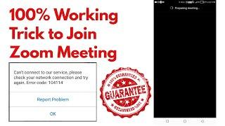 zoom not connecting to meeting(Error-104114)- 100% working