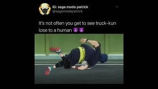 Human beats truck kun  #anime #truckkun