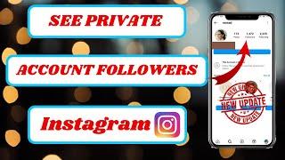how to see someone's followers on instagram private account|2024