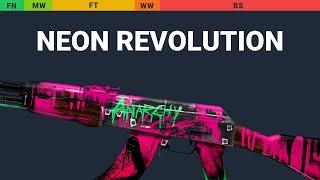 AK-47 Neon Revolution - Skin Float And Wear Preview