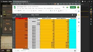 Every Feature of OSRS Flipping Spreadsheet