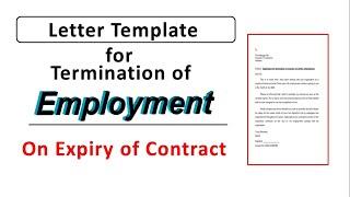 How to write letter of termination of employment contract on expiry