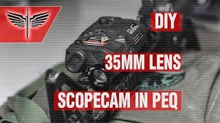 DIY. Антуражная зум-камера своими руками. Airsoft Scopecam in PEQ 35mm lens.