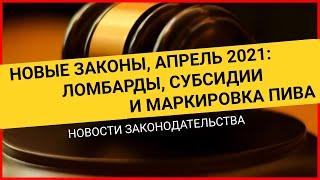 Новости законодательства 2021: изменения для ломбардов, субсидии бизнесу, маркировка пива