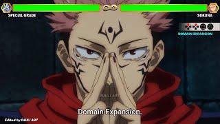 Sukuna vs Special Grade WITH HEALTHBARS | JUJUTSU KAISEN