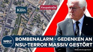 KÖLN: Gedenken an Opfer des NSU-Terrors - Sprengstoffalarm bremst Bundespräsident Steinmeier aus
