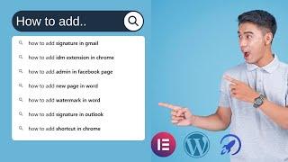 How to add Advance Search bar in Wordpress Websit 2025 || google search || Elementor Search widgets