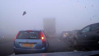 Dashcam Captures Shocking Motorway Pile-Up In Fog