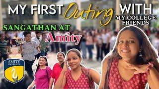 MY FIRST OUTING WITH COLLEGE FRIENDS | Sangathan 2024 At Amity University | #shopping #vlog | MG369