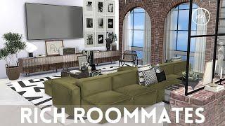 RICH ROOMMATES PENTHOUSE || Sims 4 || CC SPEED BUILD