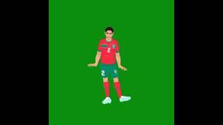 world football player celebration green screen #shorts #animasi  #messi #ronaldo #mbappe #neymar