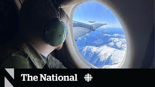 On board a Canadian military surveillance plane