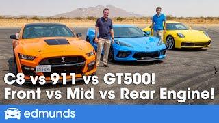 Porsche 911 vs. Shelby GT500 vs. Chevy Corvette ― Sports Car Comparison ― Price, Performance & More