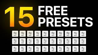 Get 15 Premiere Pro Presets For Free!