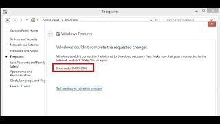 How to fix .NET Framework 3.5 in Windows 8/8.1/10/11 Error code: 0x800F0906 / 0x800F081F 0x800f0950