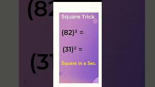 Calculate Square Of Any Number Square Trick! Square Magic!#trending #viralmaths #shorts #viralvideo