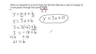 Writing Linear Equations When Given Slope And One Point