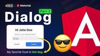 Pass Data to Dialog in Angular Material  |  Uxtrendz (2023) [#16.2]