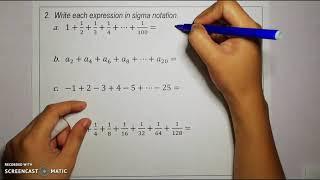Lesson 3 | Summation Notation | Writing and Evaluating Sums