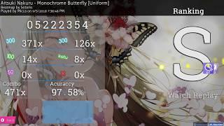 osu! | Micca | Aitsuki Nakuru - Monochrome Butterfly [Uniform] +HD,DT 97.58% FC 707pp #2